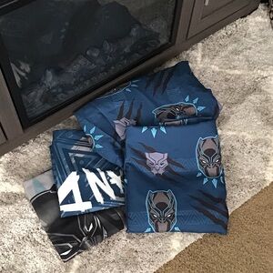 Marvel Black Panther Kids Kids Bed Set - Blue and Black